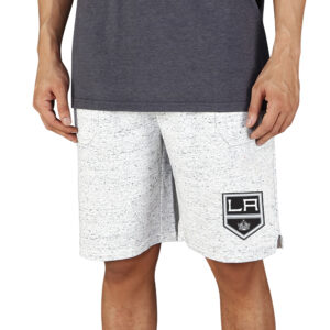 Men's Concepts Sport White/Charcoal Los Angeles Kings Throttle Knit Jam Shorts
