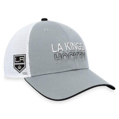 Men's Fanatics Branded Gray Los Angeles Kings Authentic Pro Rink Trucker Adjustable Hat