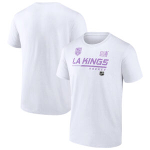 Men's Fanatics Branded White Los Angeles Kings NHL Hockey Fights Cancer T-Shirt
