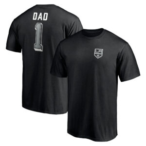 Men's Fanatics Branded Black Los Angeles Kings Number One Dad Logo T-Shirt