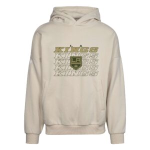 Men's Levelwear Cream Los Angeles Kings Contact Down The Line Pullover Hoodie